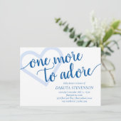 Invitation Encore une à admirer | Bleu classique Nouveau bébé (Debout devant)