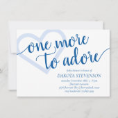 Invitation Encore une à admirer | Bleu classique Nouveau bébé (Devant)