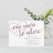 Invitation Encore une à admirer | Dusty Mauve Baby shower ros (Debout devant)