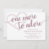 Invitation Encore une à admirer | Dusty Mauve Baby shower ros (Devant)
