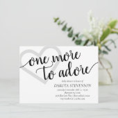 Invitation Encore une à admirer | Simple Baby shower de coeur (Debout devant)