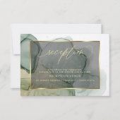 Invitation Encre à alcool verte terreuse élégante (Devant)