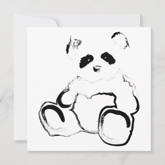 Invitation encre de panda (Devant)