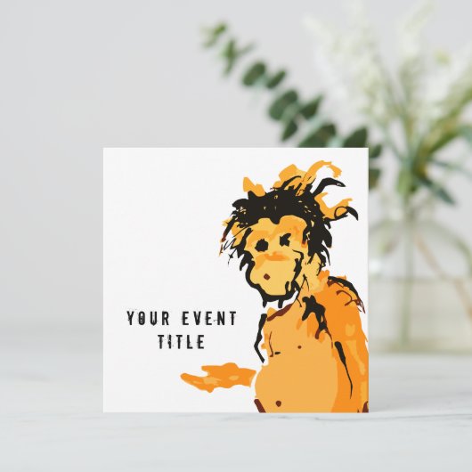 Invitation encre de singe (Debout devant)