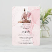Invitation Encre rose Diamond Champagne Brunch & Bubbly (Debout devant)
