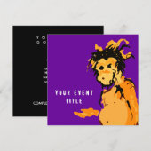 Invitation encre singe (Devant / Derrière)