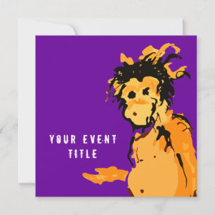 Invitation encre singe