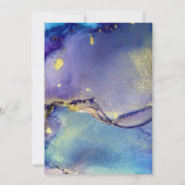 Invitation Encres Bleu Violet Or Après un Conte de Fées Arche (Dos)