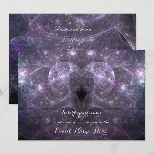 Invitation Énergie de l'amour (Devant / Derrière)