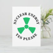 Invitation Énergie nucléaire, oui, s'il vous plaît, énergie n (Debout devant)