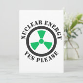 Invitation Énergie nucléaire, oui, s'il vous plaît, énergie n (Debout devant)