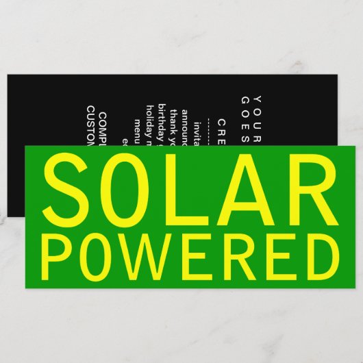 Invitation énergie solaire (Devant / Derrière)