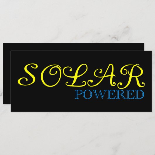 Invitation énergie solaire (Devant / Derrière)