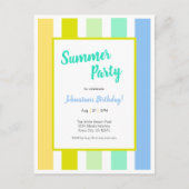 Invitation énergique à rayures lumineuses pour une (Devant)