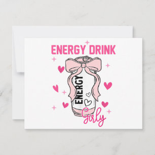 Invitation Energy Drink Girly Drôle Boire Amoureux Design