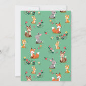 Invitation Enfant animal de bois mignon anniversaire (Dos)