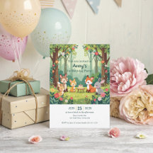 Enfant animal de bois mignon anniversaire