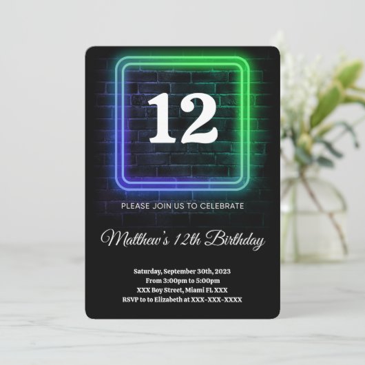 Invitation Enfant anniversaire (Debout devant)