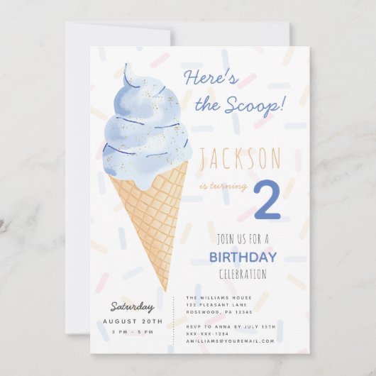 Invitation Enfant Anniversaire d'été (Devant)