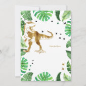 Invitation Enfant Anniversaire Dinosaur Invitation, T-Rex Ann (Dos)
