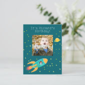 Invitation Enfant astronaute à la fête d'anniversaire de la l (Debout devant)