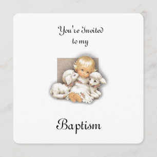 Invitation Enfant avec agneau