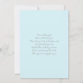 Invitation Enfant Baby shower éléphant (Dos)