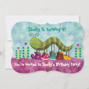 Invitation Enfant Chenille Fantaisie