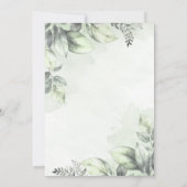 Invitation Enfant d'adoption végétale verte / Baby shower (Dos)