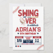 Invitation Enfant d'anniversaire de baseball (Devant)