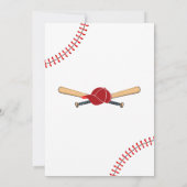 Invitation Enfant d'anniversaire de baseball (Dos)