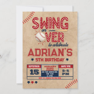 Invitation Enfant d'anniversaire de baseball