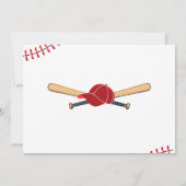 Invitation Enfant d'anniversaire de baseball Photo (Dos)