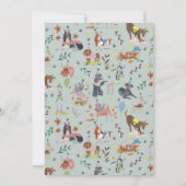 Invitation Enfant d'anniversaire Paw-ty mignon chiot chiens I (Dos)