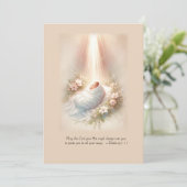 Invitation Enfant Dans Un Baptême Catholique Léger Et Doux (Debout devant)