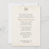 Invitation Enfant Dans Un Baptême Catholique Léger Et Doux (Dos)