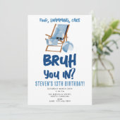 Invitation Enfant de Bruh Boy's Birthday Pool Party Ado Boy (Debout devant)