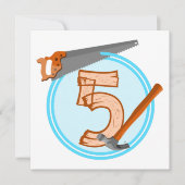 Invitation Enfant de cinq ans Jouets d'anniversaire (Devant)