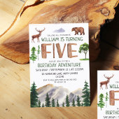 Invitation Enfant de cinq explorateurs