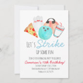 Invitation enfant de la fête d'anniversaire de bow (Devant)