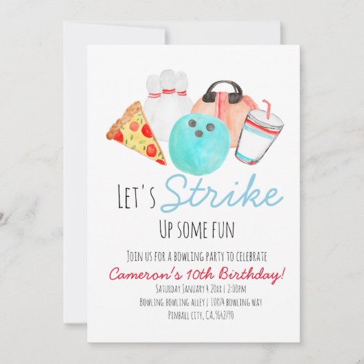 Invitation enfant de la fête d'anniversaire de bow (Devant)