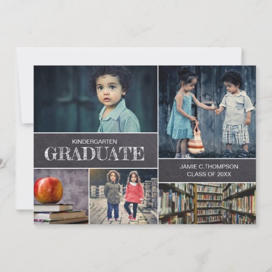 Invitation Enfant de la maternelle garçon Graduate Photo Fair (Devant)