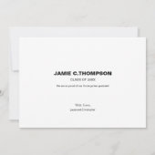 Invitation Enfant de la maternelle garçon Graduate Photo Fair (Dos)