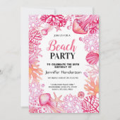 Invitation Enfant de l'aquarelle de la vie océanique (Devant)