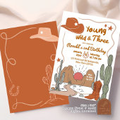 Invitation Enfant de Young Wild et Three Desert Cowboy