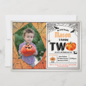 Invitation Enfant d'Halloween 2e anniversaire photo (Devant)