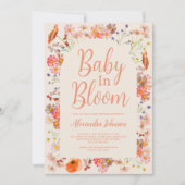 Invitation Enfant fleur sauvage en fleur Automne Fille (Devant)