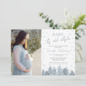 Invitation Enfant hiver froid extérieur à la douche (Debout devant)