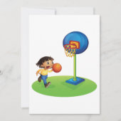 Invitation Enfant Jouer au basket-ball avec Hoop Fun Sports (Devant)