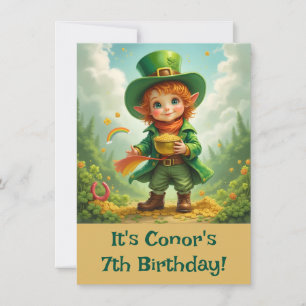 Invitation Enfant Lutin de la Chance pour la Saint-Patrick